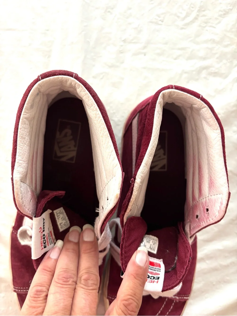 Vans Red White Royale Sk8-Hi Suede High-Top Skate Sneakers SZ 11.5 Worn